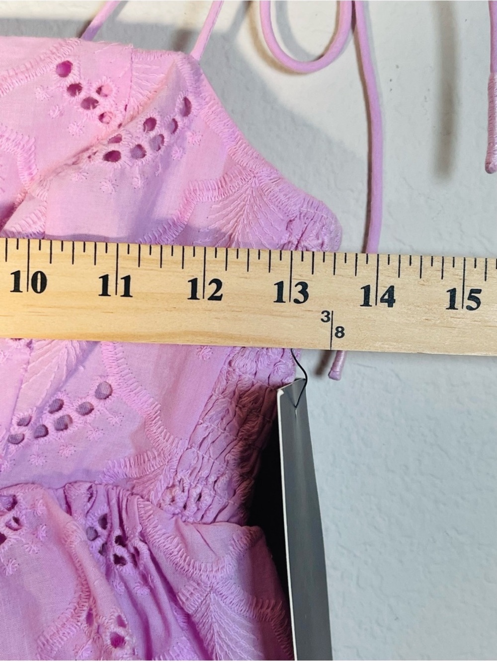 Hyacinth House NWT Lilac Eyelet Calla Top Size XXS Tuckernuck Tie Strap Tank - Picture 3 of 6